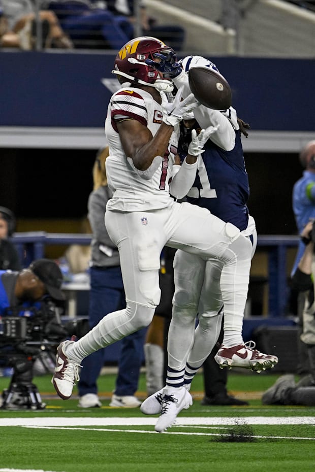 Dallas Cowboys cornerback Stephon Gilmore and Washington Commanders wide receiver Terry McLaurin Dallas Cowboys cornerback Stephon Gilmore and Washington Commanders wide receiver Terry McLaurin