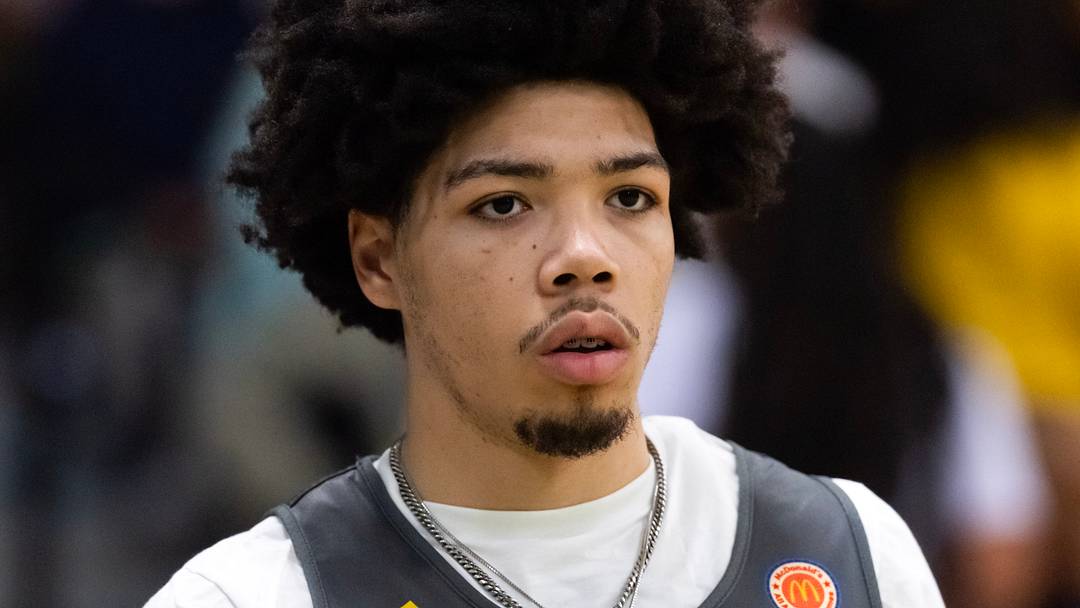 Mar 30, 2026; Goodyear, AZ, USA; Tyran Stokes during the McDonalds All American Jam Fest at Millennium High School. Mandatory Credit: Mark J. Rebilas-Imagn Images