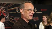 Tom Hanks greets the press during a red carpet event before the screening for the new biopic movie 'Elvis' at Graceland in Memphis, Tenn. on Saturday, June 11, 2022.

Elvis Carpet 2
