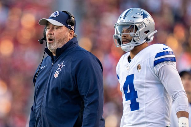 Mike McCarthy and Dak Prescott in 2023
