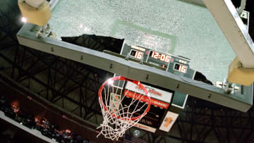 Broken backboard