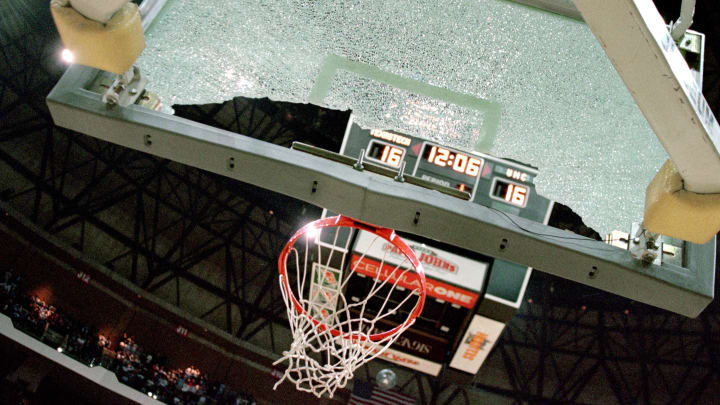 Broken backboard