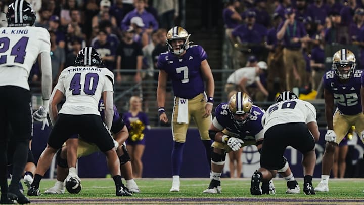 Will Rogers calls the play in the opener against Weber State. 