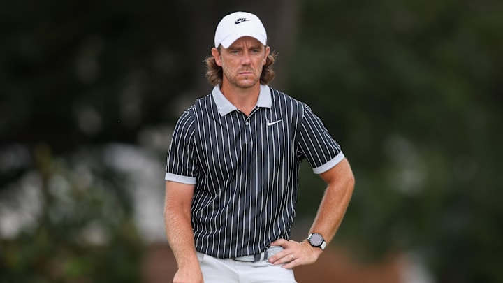Tommy Fleetwood co-leads the Tour Championship with Russell Henley. 