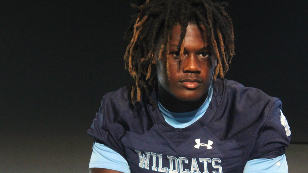 Camden County tight end Elyiss Williams (0) will lead the Wildcats into their season opening clash at Brunswick as the 2024 Georgia high school football opening weekend continues.