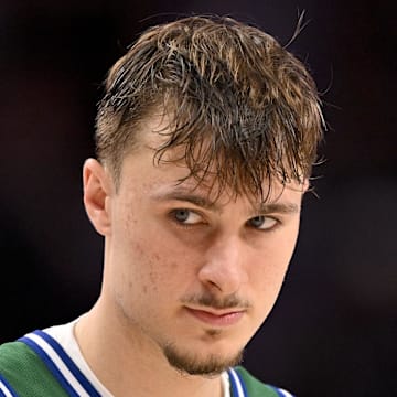 Dallas Mavericks forward Cooper Flagg looks on during the second half against the Oklahoma City Thunder.