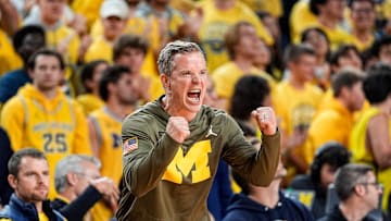 Michigan head coach Dusty May 