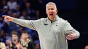 Purdue Boilermakers head coach Matt Painter yells to his players