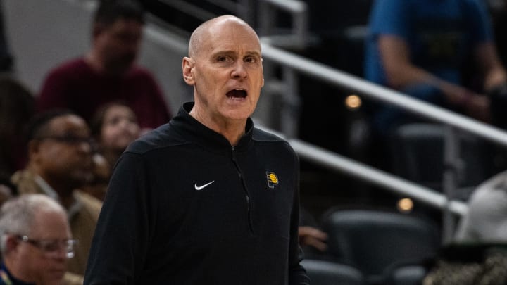 Apr 1, 2024; Indianapolis, Indiana, USA; Indiana Pacers head coach Rick Carlisle in the second half against the Brooklyn Nets at Gainbridge Fieldhouse. Mandatory Credit: Trevor Ruszkowski-USA TODAY Sports