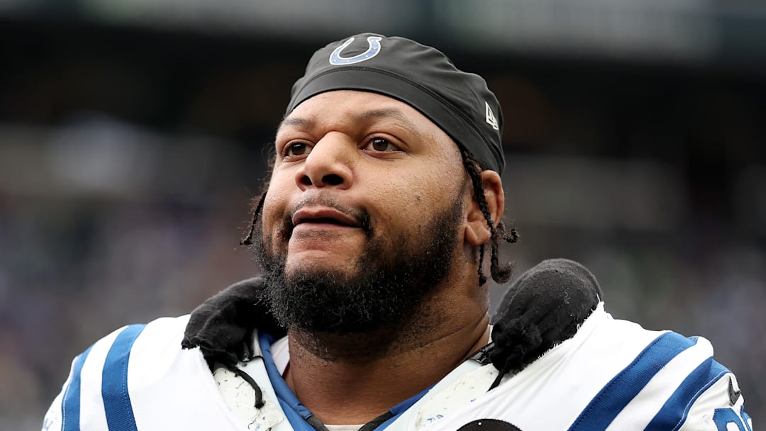 Grover Stewart of the Indianapolis Colts pregame