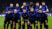 Players of FC Internazionale pose for a team photo prior to...