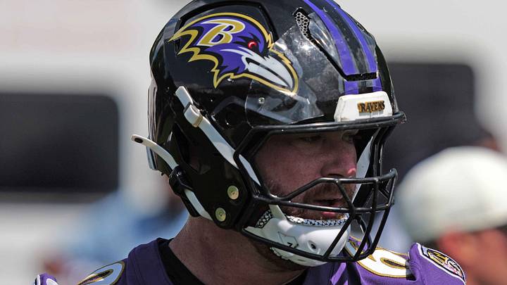 Baltimore Ravens guard Evan Beerntsen