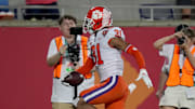 Clemson Tigers cornerback Mario Goodrich scored a pick six touchdown against the Iowa State Cyclones in the '21 Cheez-It Bowl