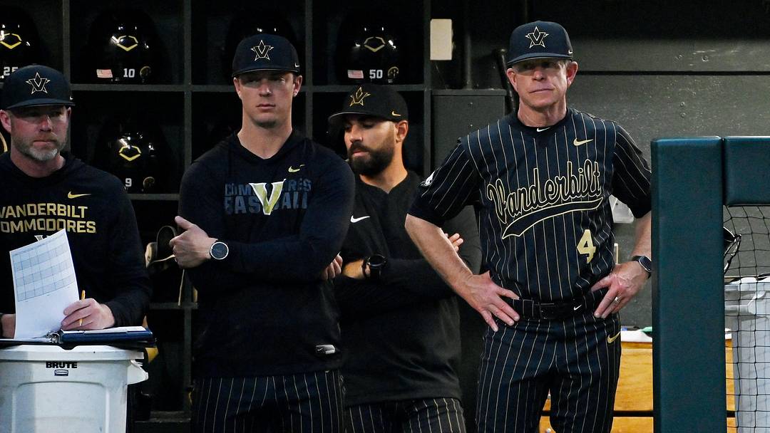 Vanderbilt coach Tim Corbin watches from the dugout during the fifth inning of a NCAA baseball game against Texas at Hawkins Field on Friday, April 24, 2026, in Nashville, Tenn. Vanderbilt coach Tim Corbin watches from the dugout during the fifth inning of a NCAA baseball game against Texas at Hawkins Field on Friday, April 24, 2026, in Nashville, Tenn.