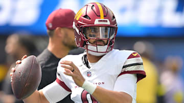 Washington Commanders quarterback Marcus Mariota 