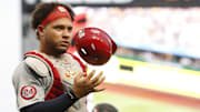 Jul 23, 2024; Pittsburgh, Pennsylvania, USA;  St. Louis Cardinals catcher Willson Contreras (40) returns to the dugout after the fifth inning against the Pittsburgh Pirates at PNC Park. Mandatory Credit: Charles LeClaire-Imagn Images