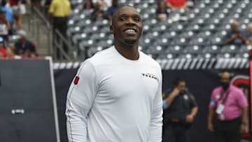 Aug 17, 2024; Houston, Texas, USA; Houston Texans head coach DeMeco Ryans before the game against the New York Giants at NRG Stadium.