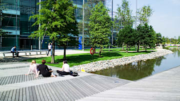 Chiswick Business Park interior, London, UK Designed by Richard Rogers Chiswick Business Park is a