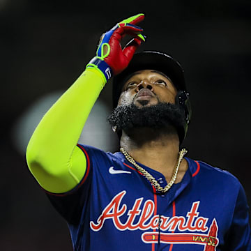 Atlanta Braves designated hitter Marcell Ozuna snaps his long home run drought as the offense has an explosive night against the Cincinnati Reds Mandatory Credit: Katie Stratman-Imagn Images