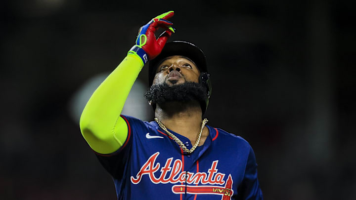 Atlanta Braves designated hitter Marcell Ozuna snaps his long home run drought as the offense has an explosive night against the Cincinnati Reds Mandatory Credit: Katie Stratman-Imagn Images