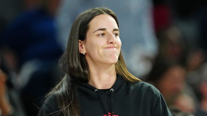 Fever star Caitlin Clark watched her team lose to the Aces in Game 5 of their WNBA semifinal series Tuesday night.