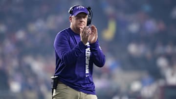 Dec 26, 2024; Phoenix, AZ, USA; Kansas State Wildcats head coach Chris Klieman against the Rutgers Scarlet Knights during the Rate Bowl at Chase Field. Mandatory Credit: Mark J. Rebilas-Imagn Images