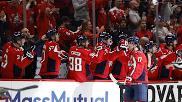 Dylan Strome, Washington Capitals Mandatory Credit: Geoff Burke-Imagn Images