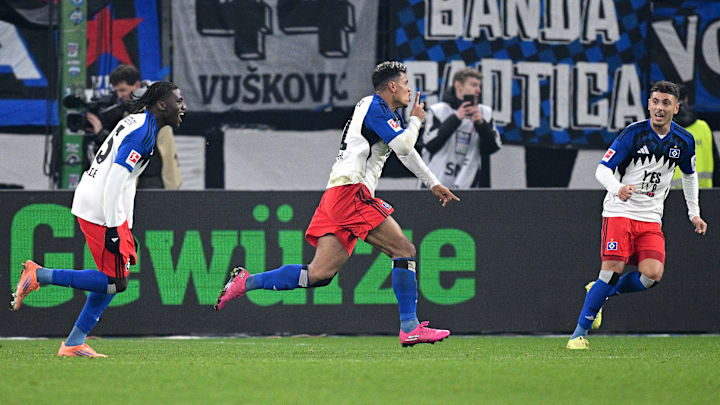 Ransford Königsdörffer nach seinem späten Treffer zum 1:1-Ausgleich. Ransford Königsdörffer nach seinem späten Treffer zum 1:1-Ausgleich.