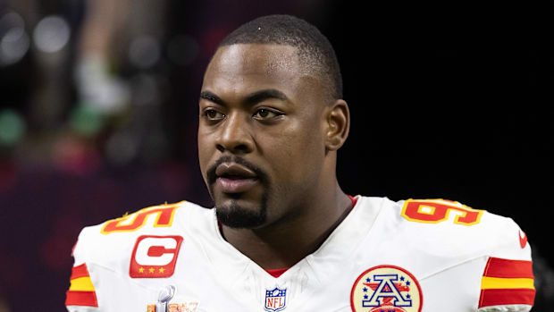 Kansas City Chiefs defensive tackle Chris Jones Kansas City Chiefs defensive tackle Chris Jones