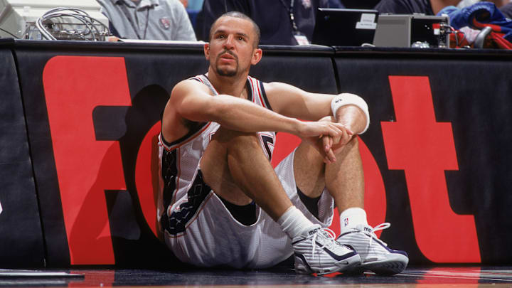 Jason Kidd waits to enter the game