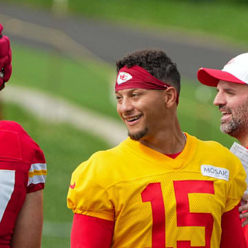 Patrick Mahomes reacted to Travis Kelce's photoshoot with GQ magazine. 