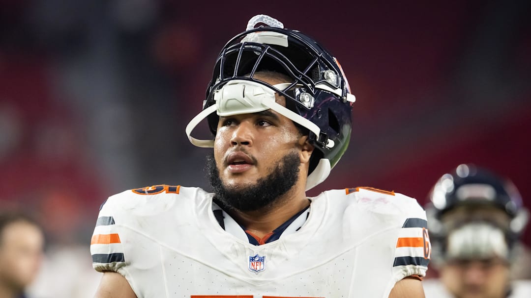 Chicago Bears offensive tackle Larry Borom