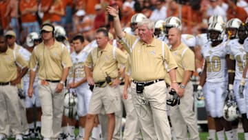 Nov 7, 2009; Austin, TX, USA; Central Florida Knights head coach George O'Leary in a game against the Texas Longhorns in the second quarter at Texas Memorial Stadium. Mandatory Credit: Brendan Maloney-Imagn Images