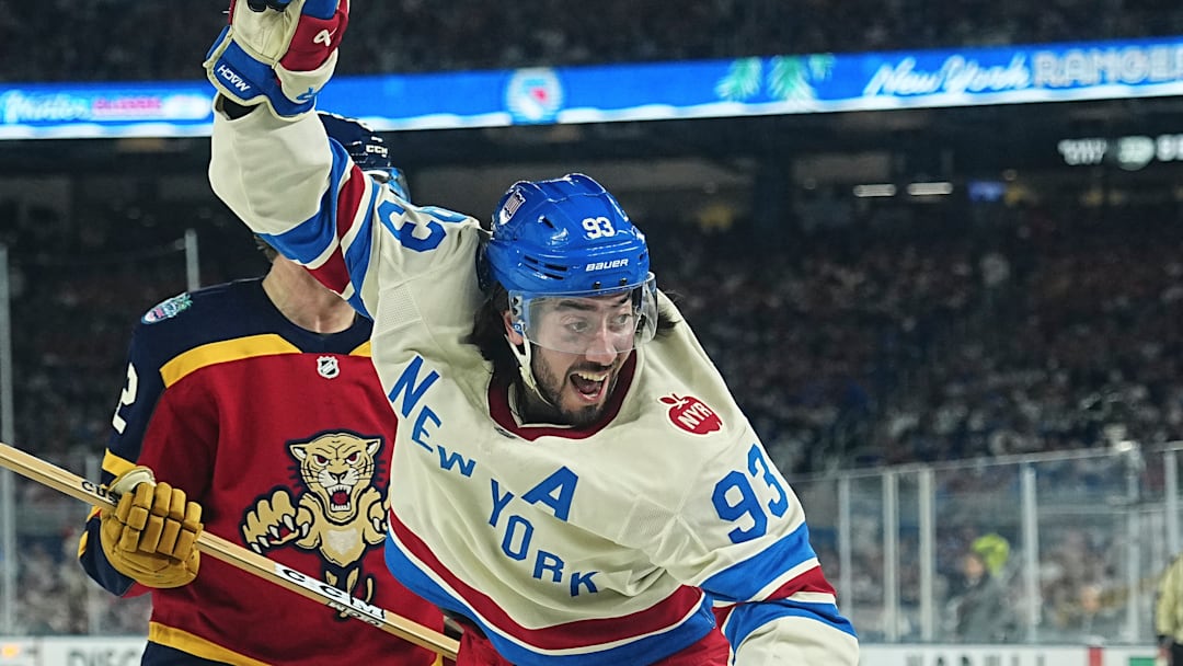 New York Rangers fans were unexpectedly gifted with an iconic Sam Rosen call during the Winter Classic. New York Rangers fans were unexpectedly gifted with an iconic Sam Rosen call during the Winter Classic.