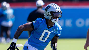 Carolina Panthers tight end Ja'Tavion Sanders