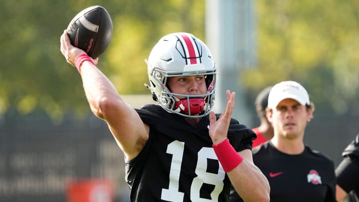 Ohio State Buckeyes quarterback Will Howard has some speed.