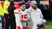 Kansas City Chiefs QB Patrick Mahomes walks off the field after losing versus the Philadelphia Eagles in Super Bowl LIX