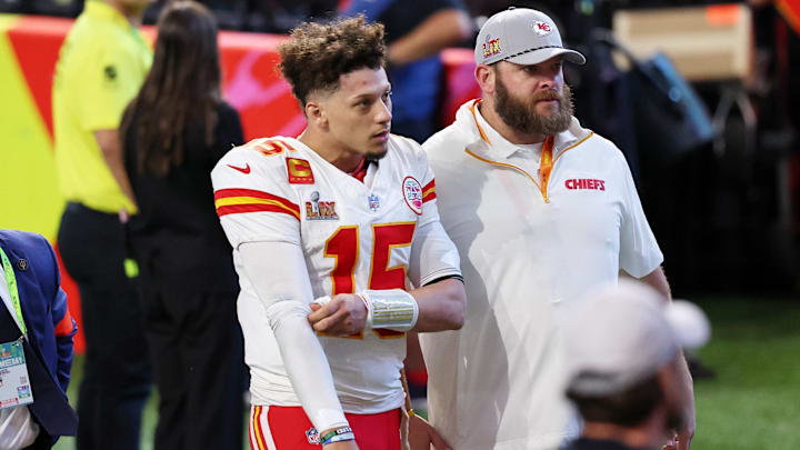 Kansas City Chiefs QB Patrick Mahomes walks off the field after losing versus the Philadelphia Eagles in Super Bowl LIX Kansas City Chiefs QB Patrick Mahomes walks off the field after losing versus the Philadelphia Eagles in Super Bowl LIX
