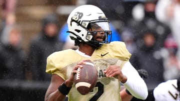 Apr 27, 2024; Boulder, CO, USA; Colorado Buffaloes quarterback Shedeur Sanders (2).