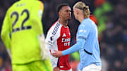 Things got heated between Gabriel and Haaland