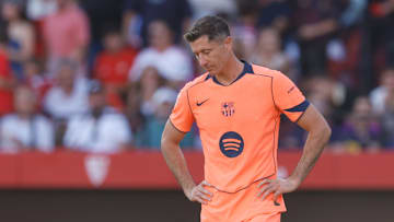 Robert Lewandowski après son penalty manqué contre Séville.