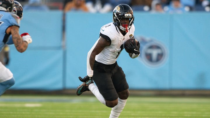 Travis Etienne Jr. and the Jacksonville Jaguars are favored against the Indianapolis Colts on Sunday. Travis Etienne Jr. and the Jacksonville Jaguars are favored against the Indianapolis Colts on Sunday.