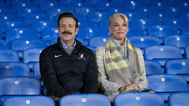 Jason Sudeikis and Hannah Waddingham in "Ted Lasso."