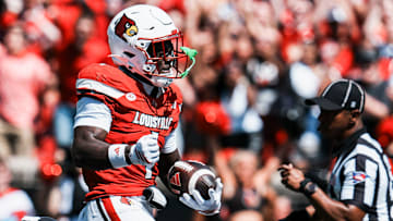 Louisville Cardinals running back Isaac Brown (1)