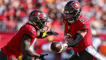 The Tampa Bay Buccaneers clinched the No. 3 seed in the playoffs and have a clear path to Super Bowl 59. (Mandatory Credit: Nathan Ray Seebeck-Imagn Images)