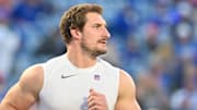 Sep 7, 2025; Orchard Park, New York, USA;  Buffalo Bills defensive end Joey Bosa (97) warms up prior to the game against the Baltimore Ravens at Highmark Stadium.