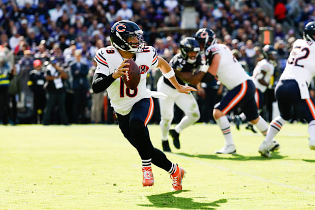 Caleb Williams scrambles