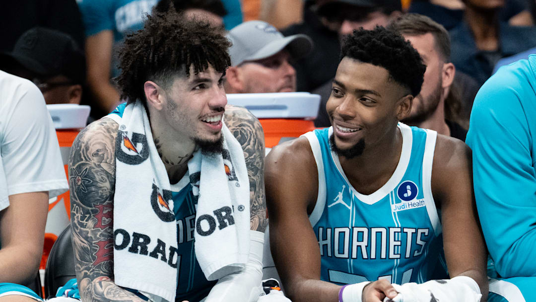 Charlotte Hornets, LaMelo Ball, Brandon Miller Charlotte Hornets, LaMelo Ball, Brandon Miller