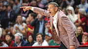 Mar 5, 2025; Tuscaloosa, Alabama, USA; Alabama Crimson Tide head coach Nate Oats directs his team against the Florida Gators during the second half at Coleman Coliseum. Mandatory Credit: Will McLelland-Imagn Images
