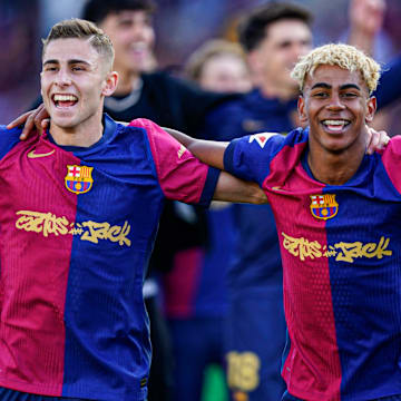 Fermín López (left), Lamine Yamal and Gavi have all become key Barcelona contributors in recent years.